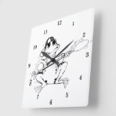 Very Cool Frog Wall Clock Quadratische Wanduhr (Winkel)