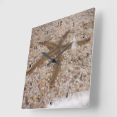 Very Cool Starfish Wall Clock Quadratische Wanduhr (Winkel)
