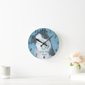 very cute black and white border collie dog runde wanduhr (Zuhause)