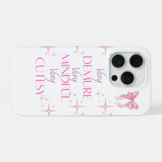 Very Cutesy Pink Aesthetic Phone Case iPhone Hülle (Rückseite (Horizontal))
