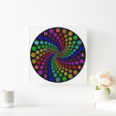 Very Fun Vortex Wall Clock Quadratische Wanduhr (Zuhause)
