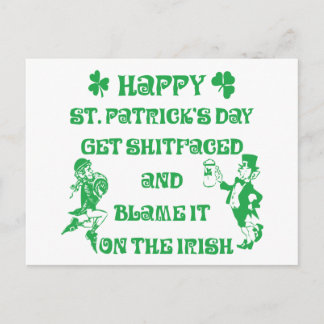 Very Funny Adult St. Patrick's Day Postkarte