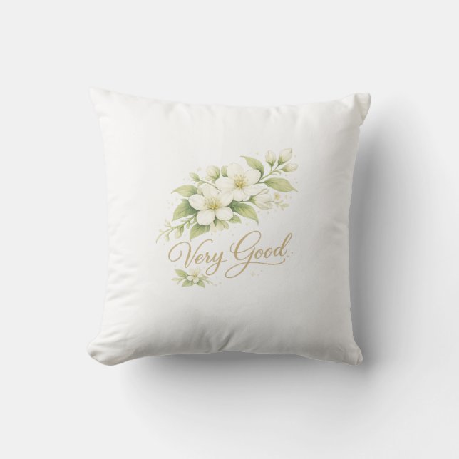 Very Good Floral Throw Pillow Elegant Design Kissen (Vorderseite)