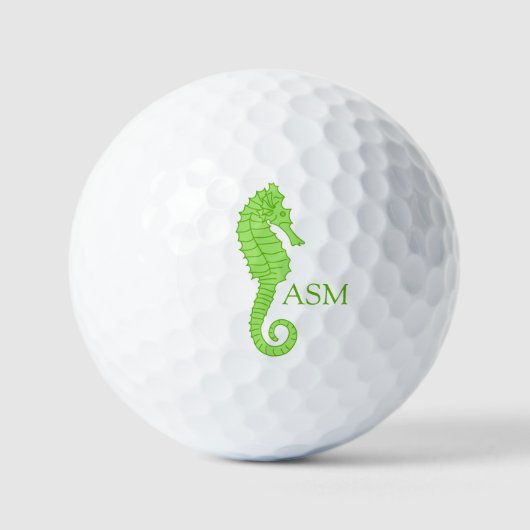 Very Green Seahorse Golf Balls Golfball (Vorderseite)