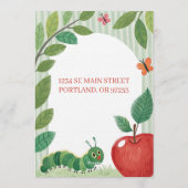 Very Hungry Caterpillar Birthday Einladung (Rückseite)