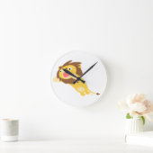 Very Hungry Cute Cartoon Lion Wall Clock Runde Wanduhr (Zuhause)