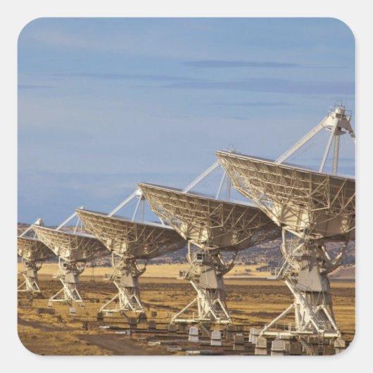 Very Large Array aka National Radio Astronomy Quadratischer Aufkleber (Vorderseite)