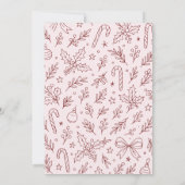 Very Merry Birthday Bash | Christmas Party Einladung (Rückseite)