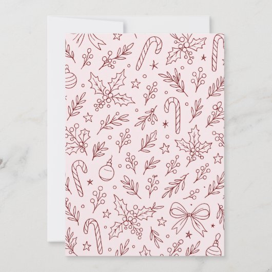 Very Merry Birthday Bash | Christmas Party Einladung (Rückseite)