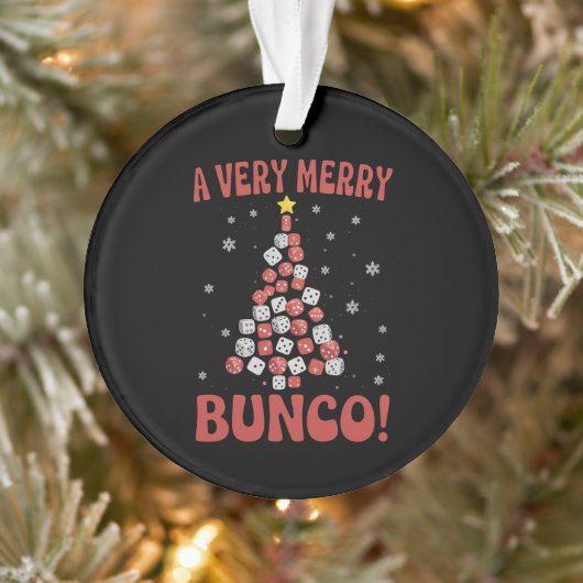 Very Merry Bunco Christmas Tree Dice Game Night Ornament (Baum)