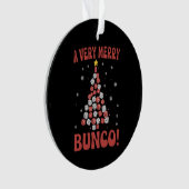 Very Merry Bunco Christmas Tree Dice Game Night Ornament (Vorderseite)