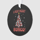 Very Merry Bunco Christmas Tree Dice Game Night Ornament (Vorderseite)
