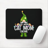 Very Merry Cat Mom Gnome Christmas Matching  Mousepad (Mit Mouse)