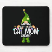 Very Merry Cat Mom Gnome Christmas Matching Mousepad (Vorne)