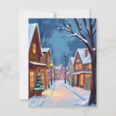 Very Merry Christmas Town Feiertagskarte (Vorderseite)