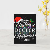Very Merry Doctor Christmas Claus Pajamas  Karte (Gelbe Blume)