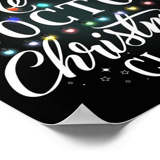 Very Merry Doctor Christmas Claus Pajamas Poster (Ecke)