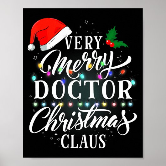 Very Merry Doctor Christmas Claus Pajamas Poster (Vorne)
