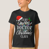 Very Merry Doctor Christmas Claus Pajamas T-Shirt (Vorderseite)