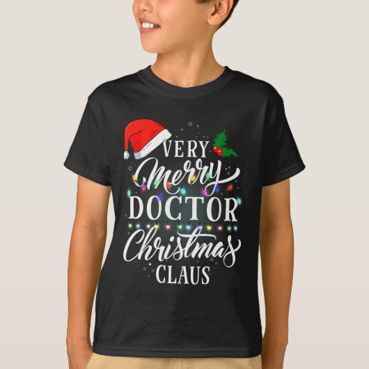 Very Merry Doctor Christmas Claus Pajamas T-Shirt (Vorderseite)