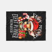 Very Merry Event Planner Reindeer Matching Christm Fleecedecke (Vorderseite (Horizontal))