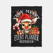 Very Merry Event Planner Reindeer Matching Christm Fleecedecke (Vorderseite)