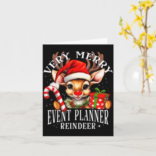 Very Merry Event Planner Reindeer Matching Christm Karte (Gelbe Blume)