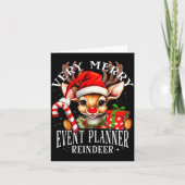 Very Merry Event Planner Reindeer Matching Christm Karte (Vorderseite)