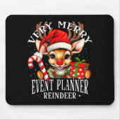 Very Merry Event Planner Reindeer Matching Christm Mousepad (Vorne)