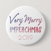 Very Merry Impeachmas Red White Blue Impeachment Button (Vorderseite)