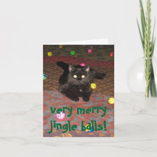 very merry jingle balls! feiertagskarte (Vorderseite)