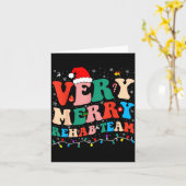 Very Merry Rehab Team Pt Christmas Matching Santa Karte (Gelbe Blume)
