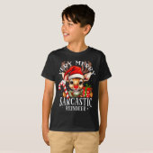 Very Merry Sarcastic Reindeer Matching Christmas T-Shirt (Vorne ganz)
