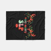 Very Merry Slp Reindeer Christmas Speech Therast X Fleecedecke (Vorderseite (Horizontal))