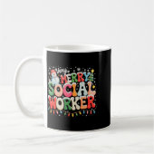 Very Merry Social Worker Christmas Xmas Holiday Se Kaffeetasse (Links)