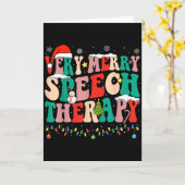 Very Merry Speech Therapy Christmas Speech Therast Karte (Gelbe Blume)