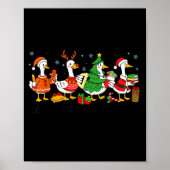 Very Merry Teacher Christmas Funny Goose Silly Hol Poster (Vorne)