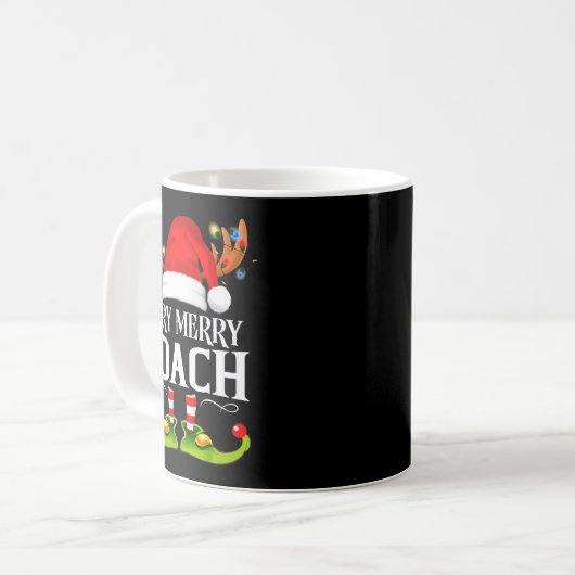 Very Merry X-mas Coach Matching Christmas Kaffeetasse (Vorderseite Links)