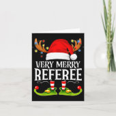 Very Merry X-mas Referee Matching Christmas Karte (Vorderseite)