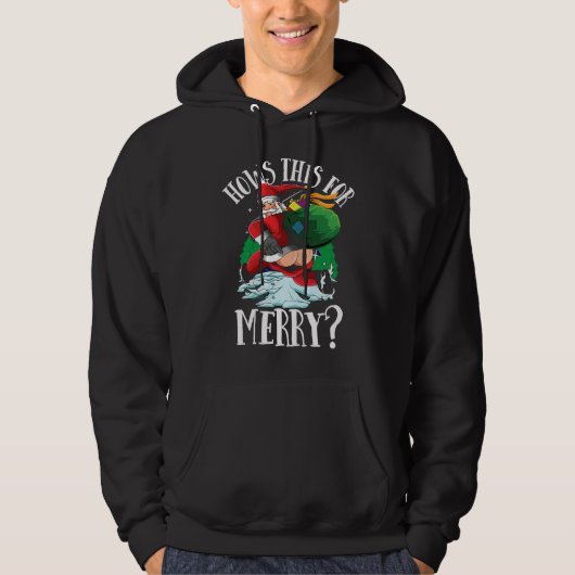 Very naughty Santa List Merry Jolly Christmas Hoodie (Vorderseite)
