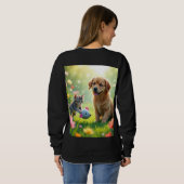 Very nice cat and dog design on Tshirt  (Schwarz voll)