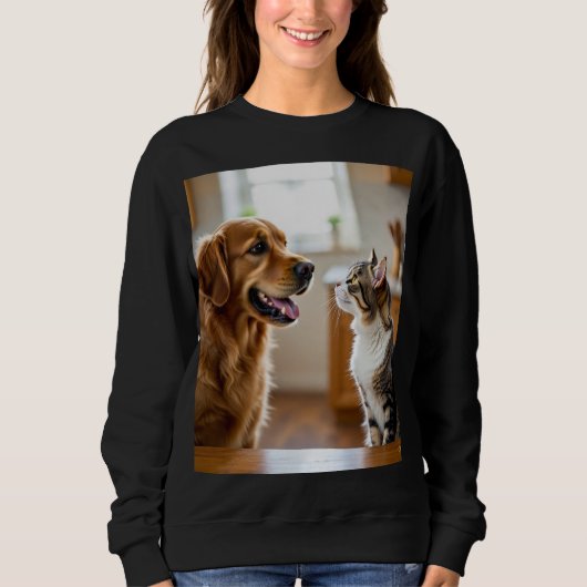 Very nice cat and dog design on Tshirt  (Vorderseite)