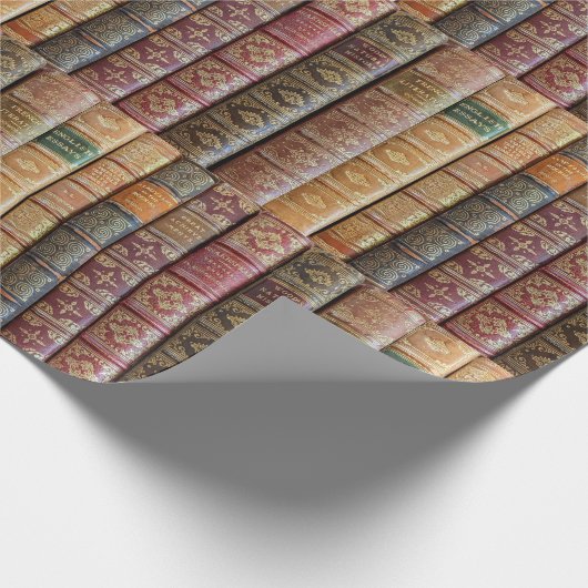 Very Old Banded Book Spines Geschenkpapier (Ecke)