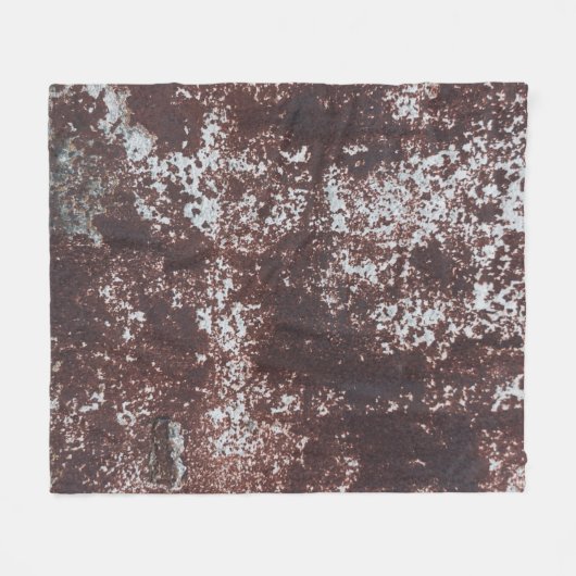 Very old rusted sheet iron. Textured metal surface Fleecedecke (Vorderseite (Horizontal))