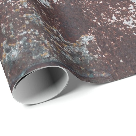 Very old rusted sheet iron. Textured metal surface Geschenkpapier (Rolleneckpunkt)