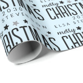 Very Pale Pastel Christmas Stars Geschenkpapier (Rolleneckpunkt)