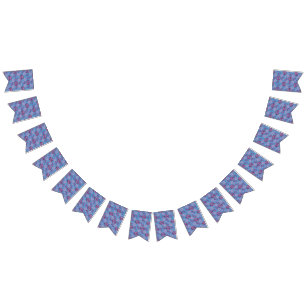Very Periwinkle Kisses Lips in Shades of Lila Wimpelkette