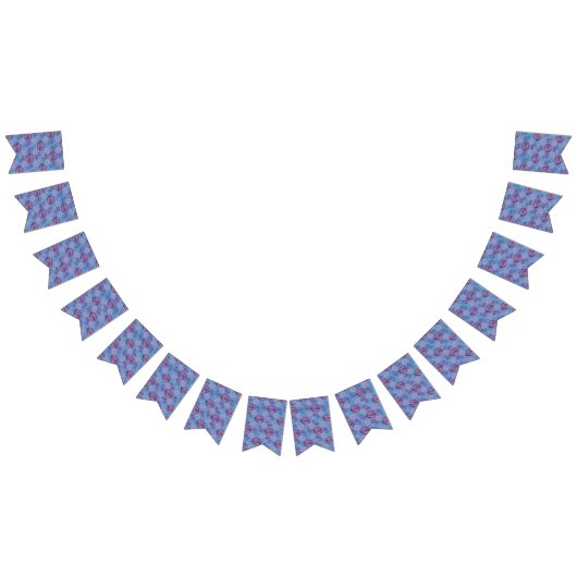 Very Periwinkle Kisses Lips in Shades of Lila Wimpelkette (Alle)