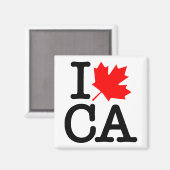 Very Polite Red Black I Love Canada Maple Leaf Magnet (Vorderseite/Rückseite)
