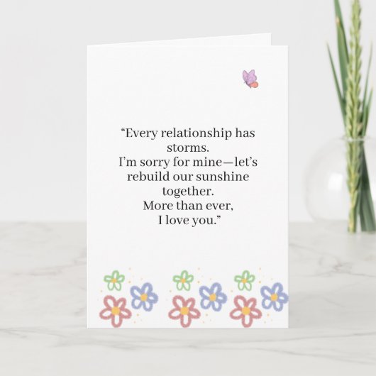 very Relationship Faces Storms Love Quote Karte (Vorderseite)